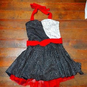 EUC Black and Silver Striped Costume